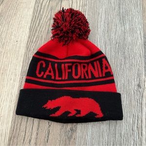 California Fuzzy Ball Beanie